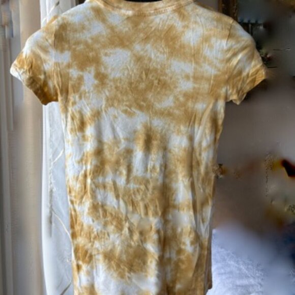 AEROPOSTALE Baby Tee Rose Duo Tie-Dye Graphic Cotton Blend T-Shirt - Picture 7 of 7